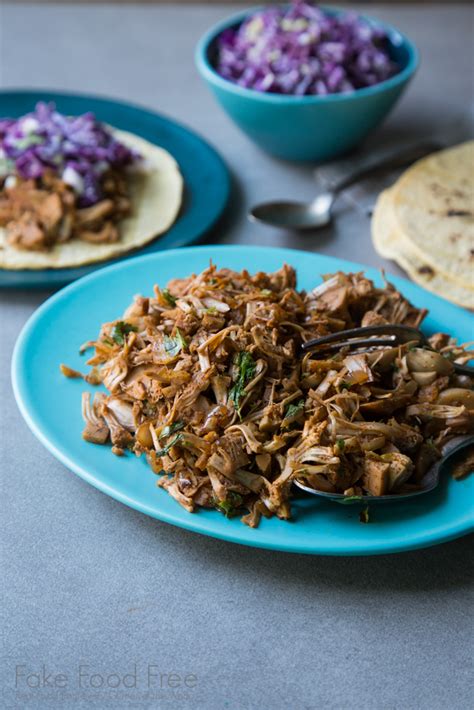 Jackfruit Tacos with Coconut Lime Purple Cabbage and Green Onion Slaw ...