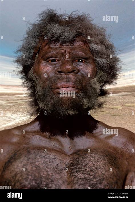 El Homo sapiens Jebel Irhoud Ilustración de un hombre prehistórico