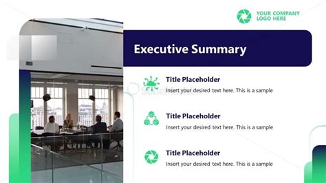 Executive Summary Slide Pitch Deck Template Slidemodel