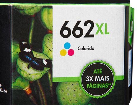 Cartucho De Tinta HP Colorido 662 XL Original Cartuchos Magazine