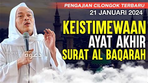 Pengajian Di Cilongok Hari Ini Tgl 21 Januari 2024 Abah Entoh Tohawi