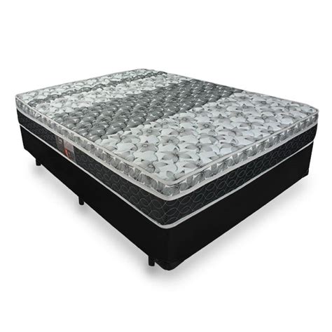 Cama Box Bau Casal Colchao Molas Castor Class Tecnopedic One Face