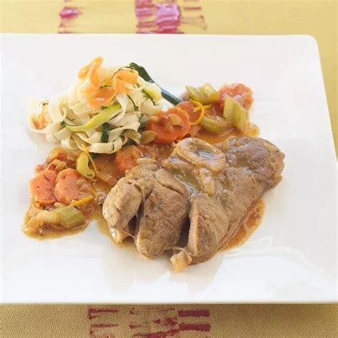 Osso bucco à l orange et tagliatelles de légumes Guy Demarle