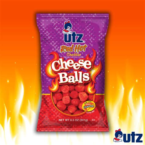 Utz Cheese Balls Red Hot Cheddar 8 5 Oz Utz Quality Foods