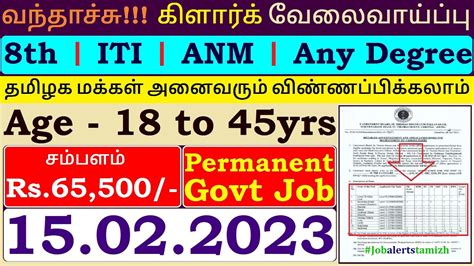 TN Permanent Government Jobs 2023 Tamilnadu Government Jobs 2023