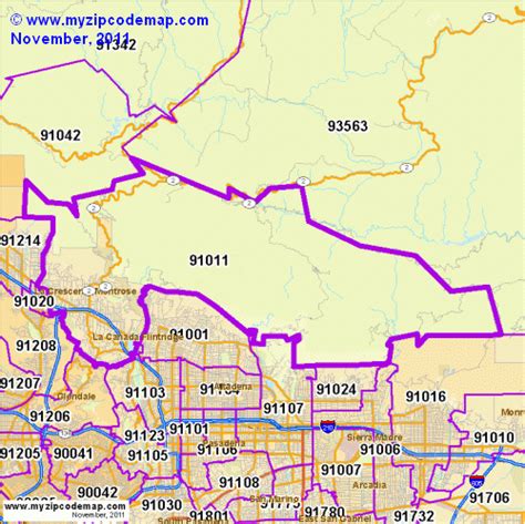 Zip Code Map of 91011 - Demographic profile, Residential, Housing ...