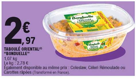 Promo Taboulé Oriental bonduelle chez E Leclerc iCatalogue fr