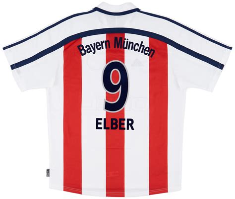 2000 01 Bayern Munich Away Shirt Elber 9 9 10 L