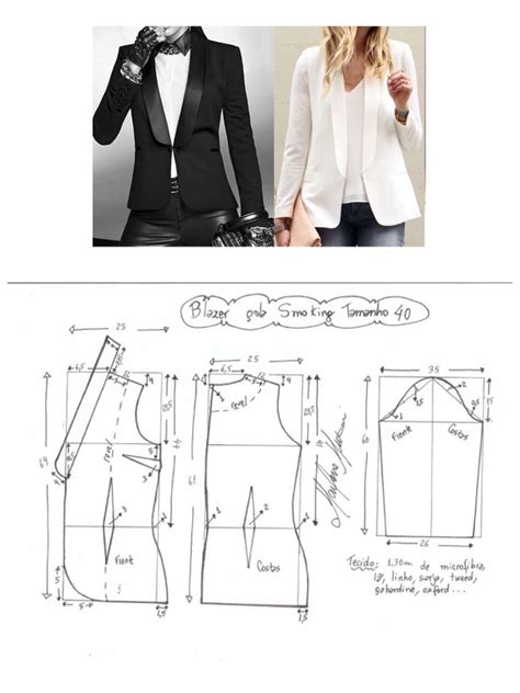 Blazer Sewing Pattern Pattern Blazer Shiny Lapel Sewing Patterns Blazer