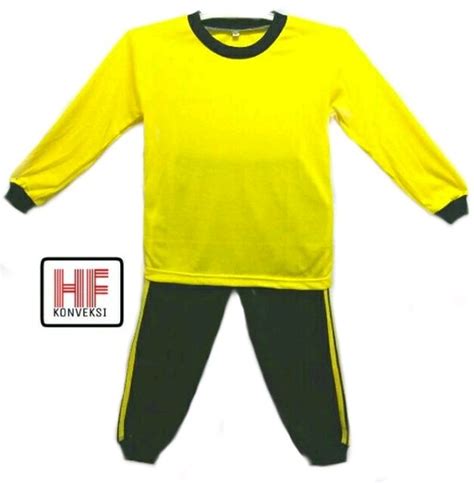 Jual Baju Olahraga Tk Seragam Olahraga Tk Panjang Kuning Hitam Polos