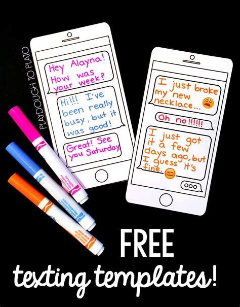 Texting Templates - Playdough To Plato