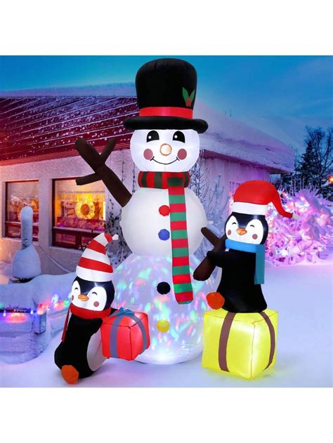 Ft Christmas Inflatable Snowman Outdoor Yard Decorations Huge