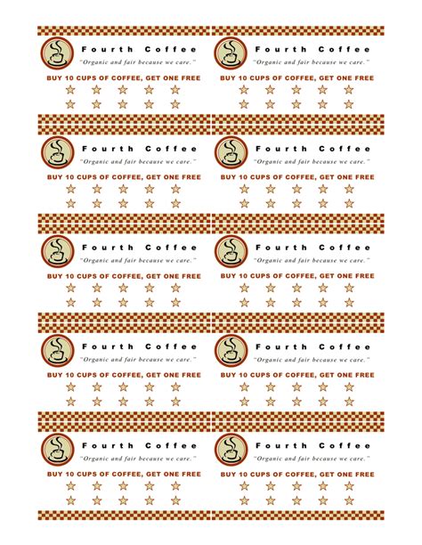 Coffee Coupon Printable