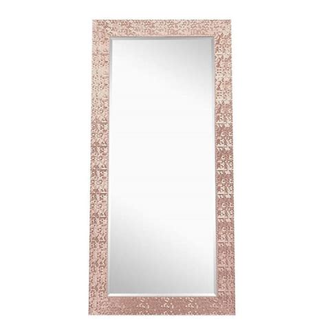 Homestock In W X In H Rose Gold Mosaic Style Full Length Mirror