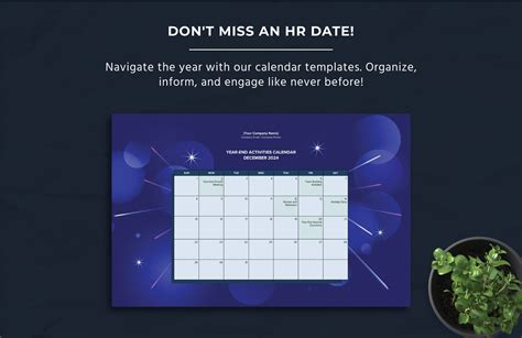 Year End Activities Calendar Template In Word Download