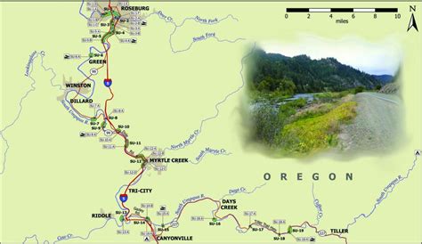 South Umpqua River Map