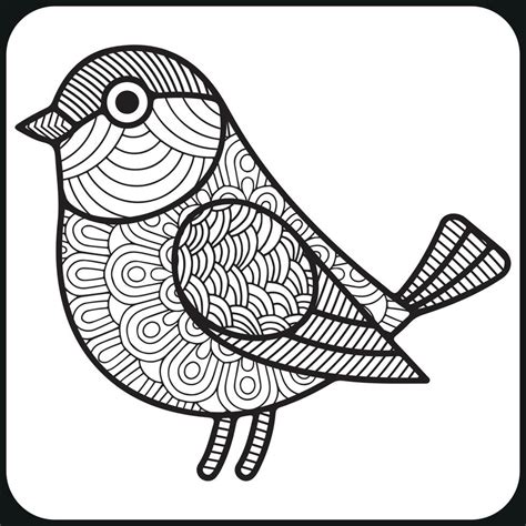 Bird Mandala Coloring Page 8772554 Vector Art At Vecteezy