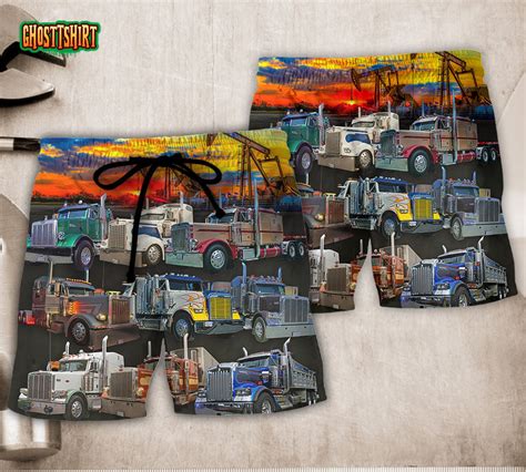 Truck Monster Classic Beautiful Sunset Hawaiian Beach Short