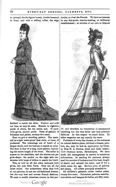 July 1877 Petersons Victorian Dress Shop 19th Century Fashion Magazine