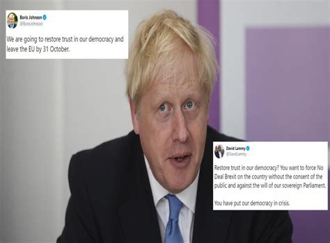 Brexit News Boris Johnson Tweets Says Leaving Eu Will Restore Trust In Our Democracy