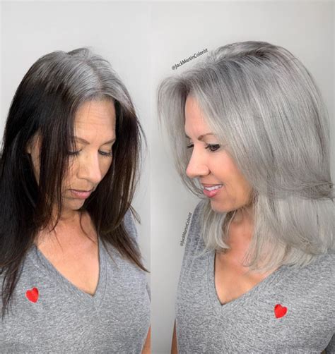 Hairstylist Shares 10 Stunning Before And Afters Of People Embracing Their Gray Hair Capelli