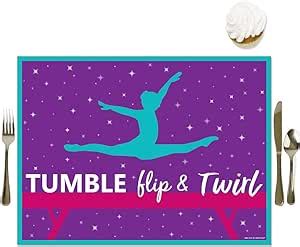 Big Dot Of Happiness Tumble Flip Twirl Gymnastics Party Table