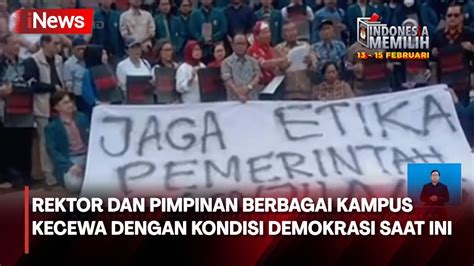 Rektor Dan Pimpinan Berbagai Kampus Kecewa Dengan Kondisi Demokrasi