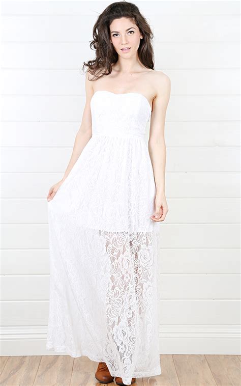 White Lace Maxi Dress