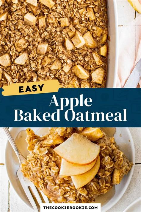 Baked Apple Oatmeal Recipe The Cookie Rookie®