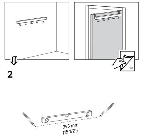 Ikea Aa 1139506 6 Tjusig Hanger For Door Wall Instructions