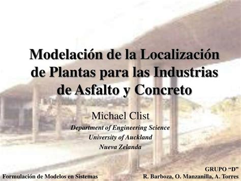 PPT Modelación de la Localización de Plantas para las Industrias de