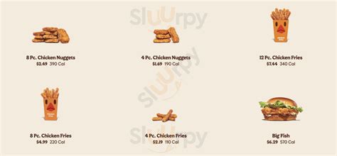 Burger King menù, Jamaica - Main Menu | Sluurpy