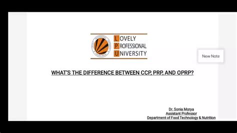 Difference Between Ccp Prp And Oprp Youtube