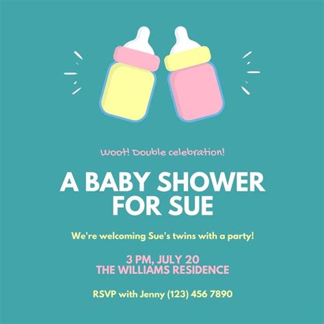 Free Custom Printable Baby Shower Invitation Templates Canva