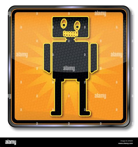 Sign With Small Robots Stock Vector Image Art Alamy