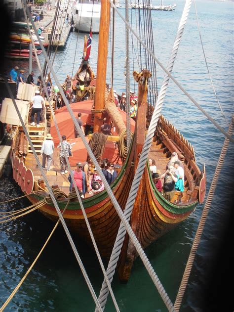 A View Of Draken Harald Harfagre Viking Ship Longship Boat