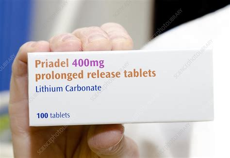 Priadel mood stabiliser drug - Stock Image - C011/8363 - Science Photo ...