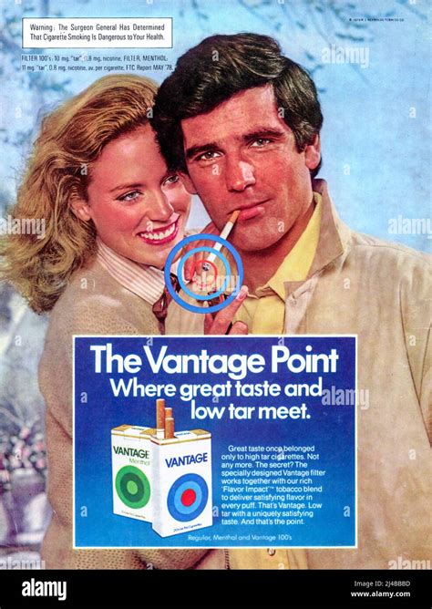 Vantage Cigarettes 1980s