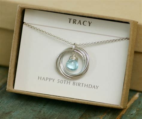 50th birthday gift for sister necklace by ILoveHoneyWillow on Etsy