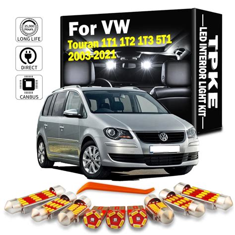 TPKE Canbus LED Interior Light Kit For VW Volkswagen Touran 1T1 1T2 1T3