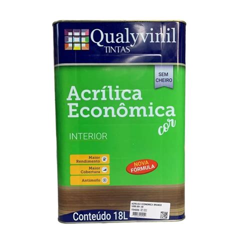 Tinta L Tex Acr Lico Qualyvinil Econ Mica E Antimofo De L