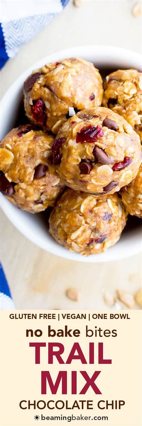 No Bake Chocolate Chip Trail Mix Energy Bites V Gf Df A One Bowl