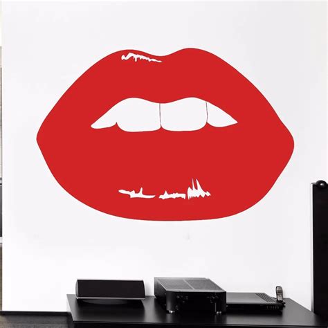 Lips Wall Decals Hot Sexy Girl Woman Wall Sticker Fashion Lady Style Vinyl Decal For Teen