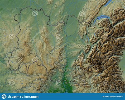 Auvergne Rhone Alpes France Physical No Legend Stock Image Image
