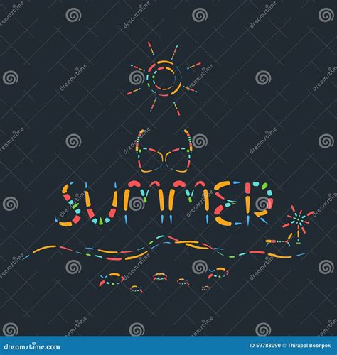 Abstract Summer Time Colorful Creative Vector Stock Vector ...