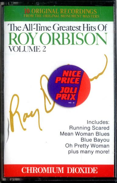 Roy Orbison The All Time Greatest Hits Of Roy Orbison Volume 2 1989