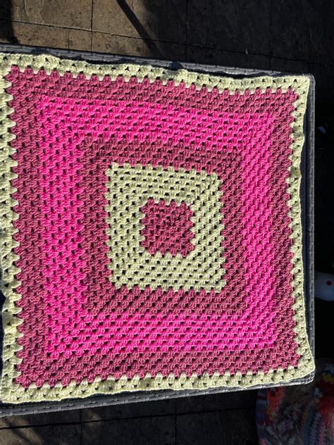 Vintage Crochet Blanket Granny Square Blanket Handmade Blanket