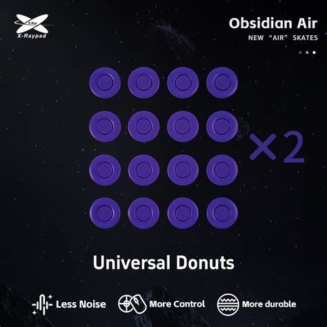 X Raypad Obsidian Air Mouse Skates Universal Donuts Less Noise X Raypad