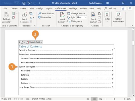 Create Table Of Contents In Word 2017 | Cabinets Matttroy