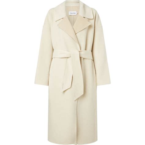 Calvin Klein Naisten Villakangastakki Double Faced Oversized Wrap Coat